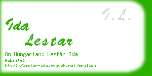 ida lestar business card